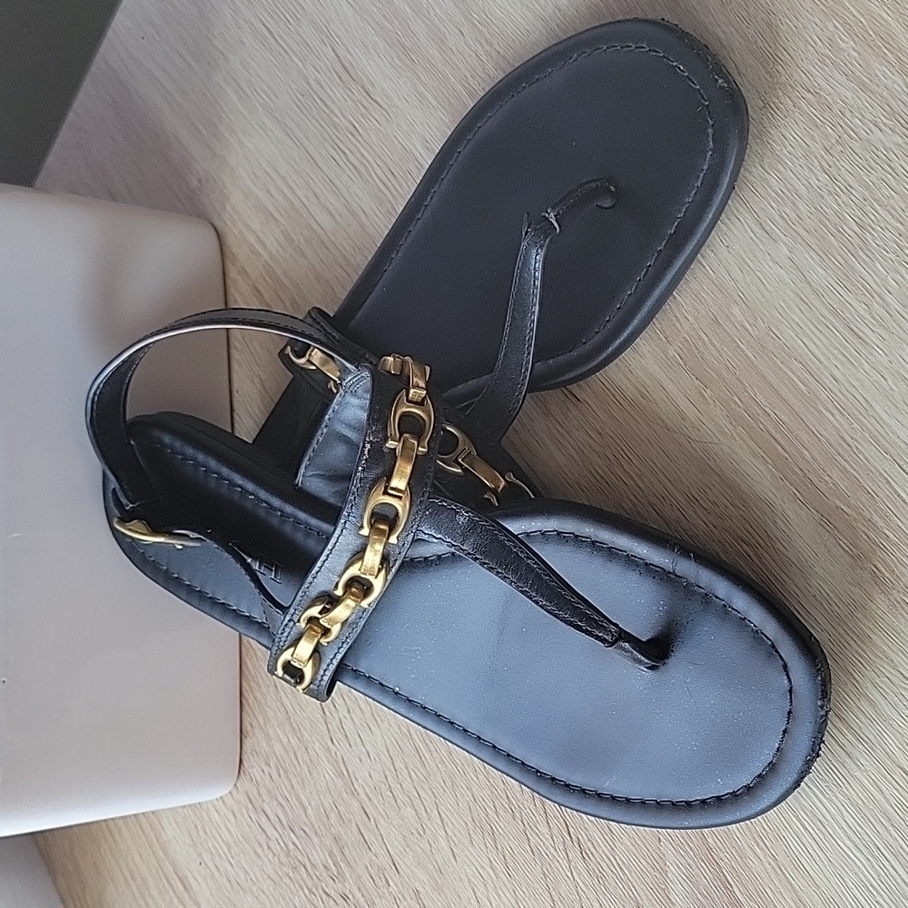 Coach JENNA Signature Logo Chain Sandals
